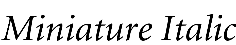 Miniature Italic Yazı tipi ücretsiz indir